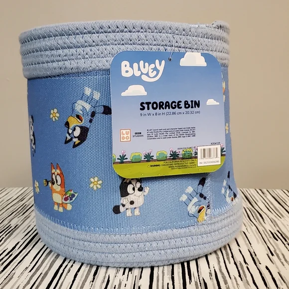 Bluey Roped Storage Basket 9in x 8in - Picture 3 of 3